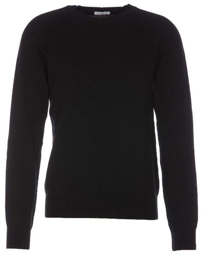 Paolo Pecora Long Sleeved Crewneck Sweater - Black