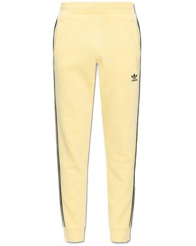 adidas Originals Logo Embroidered Pants - Yellow