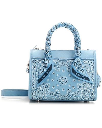 Amiri Bandana Micro Triangle Handbag - Blue