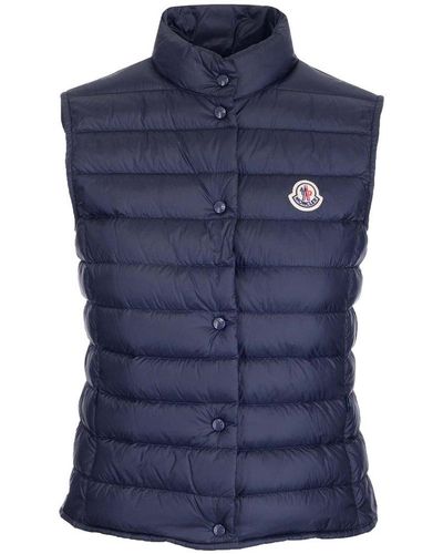 Moncler Liane Quilted Shell Down Vest - Blue