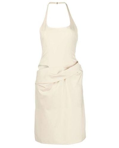 Jacquemus Sleeveless Mini Dress - White