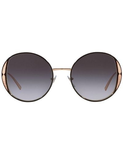 BVLGARI Round Frame Sunglasses - Black