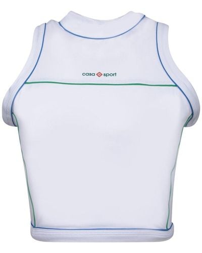 Casablancabrand Casa Sport Mock Neck Vest - Blue