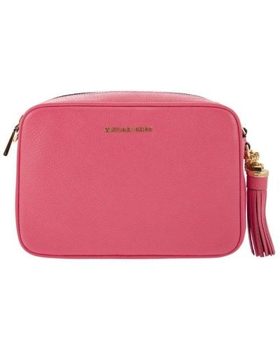 Michael Kors Ginny - Leather Crossbody Bag - Pink