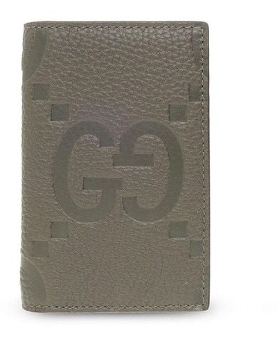 Gucci Jumbo GG Card Holder - Grey