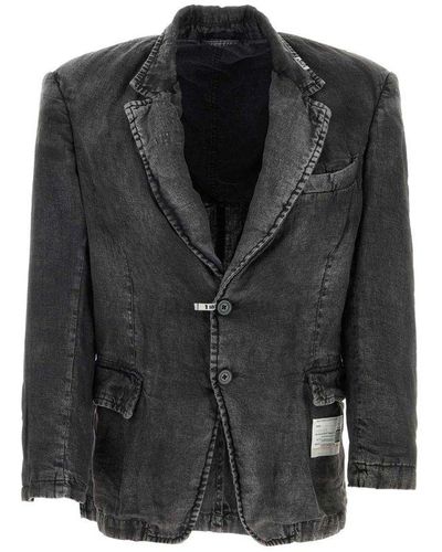 Maison Mihara Yasuhiro Faded Effect Tailored Jacket - Black