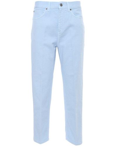 Dondup Carrie Straight Cropped Leg Jeans - Blue