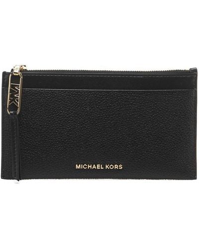 MICHAEL Michael Kors Logo Plaque Zipped Wallet - Black