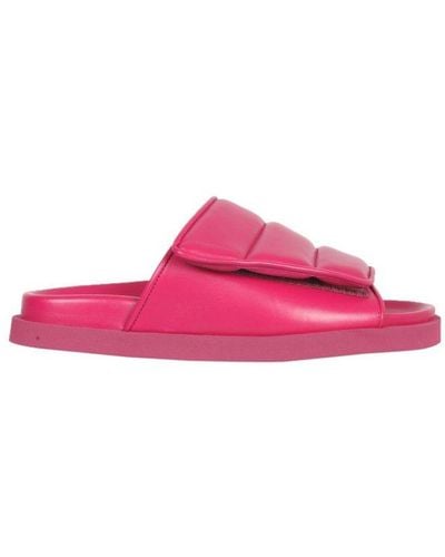 Gia Borghini Gia Slip-on Padded Sliders - Pink
