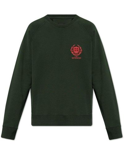 Givenchy Logo Embroidered Knit Sweater - Green