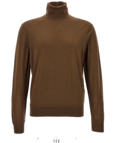 Tom Ford High Neck Sweater Sweater - Brown