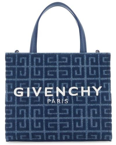 Givenchy G Tote Mini Denim Tote Bag - Blue
