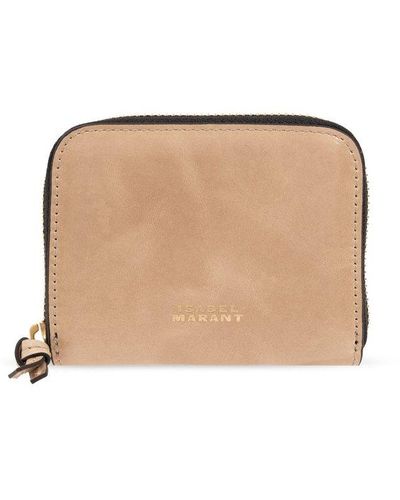 Isabel Marant 'yuki' Leather Wallet, - Natural