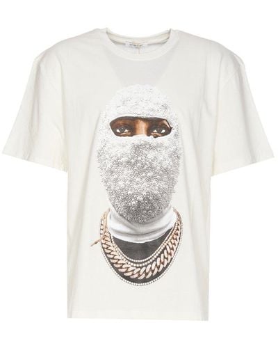 ih nom uh nit Future Mask Printed Crewneck T-shirt - White