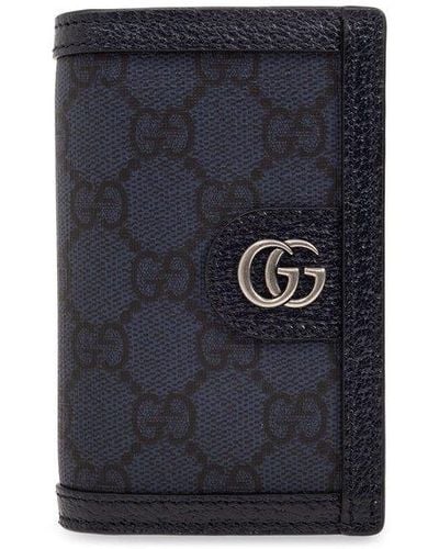 Gucci Folding Card Case, - Blue