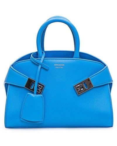 Ferragamo Mini Hug Top Handle Bag - Blue