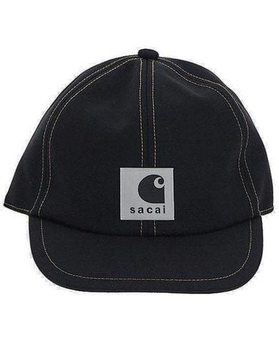 Sacai X Carhartt Wip Logo Patch Baseball Cap - Black