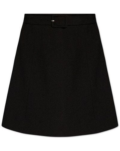 Theory Belted Skirt, - Black