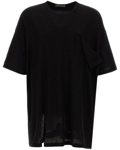 Yohji Yamamoto Short-sleeved Round-neck T-shirt - Black