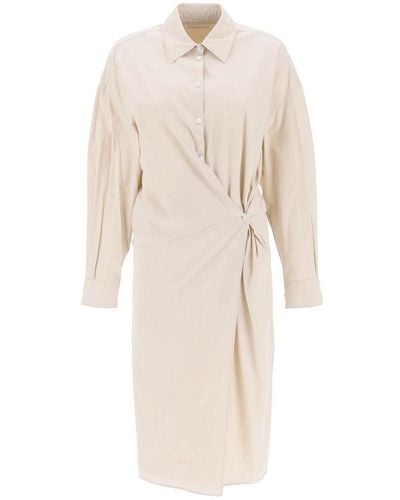 Lemaire Dress With Asymmetric Closure - Natural