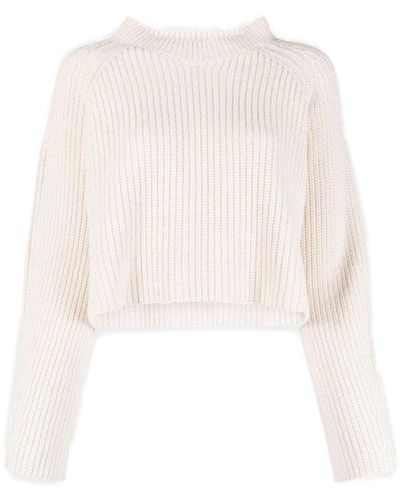 Societe Anonyme Emma Crewneck Cropped Sweater - White