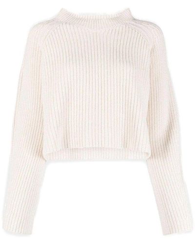 Societe Anonyme Emma Crewneck Cropped Jumper - White