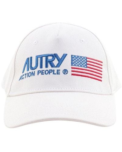 Autry Logo Embroidered Baseball Cap - White