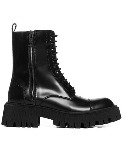 Balenciaga Tractor Side-zip Boots - Black