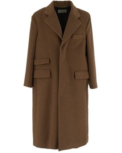 Saint Laurent Oversized Coat - Brown