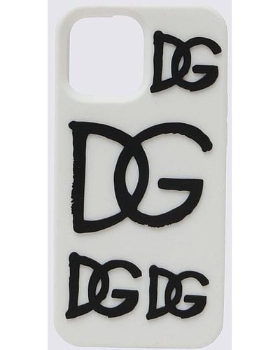 Dolce & Gabbana White Rubber Iphone 13 Pro Case.
