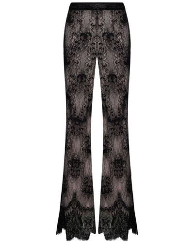 DSquared² Lace Panelled Low-rise Trousers - Black