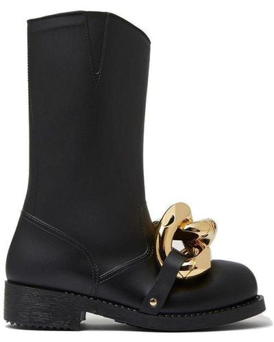 JW Anderson Chain Detailed Boots - Black