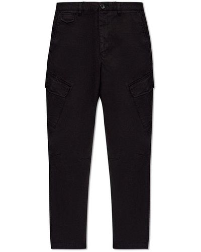 PS by Paul Smith Cotton Cargo Pants, - Black