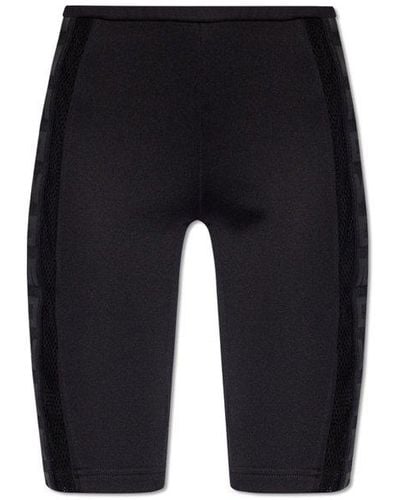 DSquared² Semi-sheer Skinny-cut Biker Shorts - Black