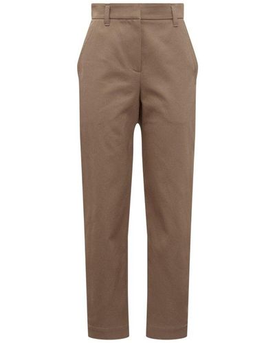 Brunello Cucinelli High-waisted Chino Pants - Brown