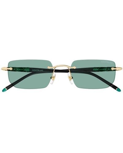 Montblanc Rectangular Frame Sunglasses - Green