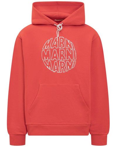 Marni Sweatshirt With Logo - Red