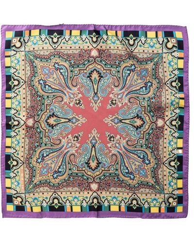 Etro Paisley-printed Square Pocket Handkerchief - Multicolour