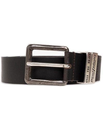 DIESEL 'b-guarantee-a' Leather Belt, - Black