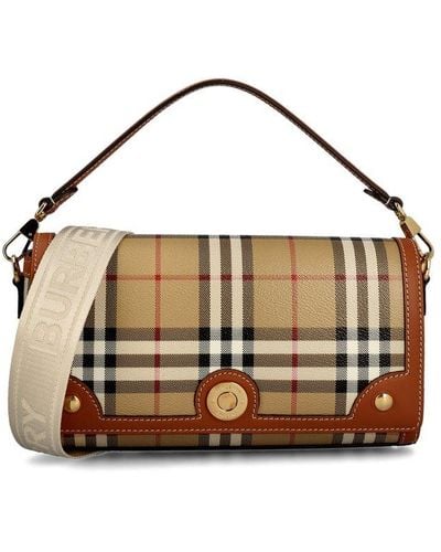 Burberry Check-pattern Tote Bag - Brown
