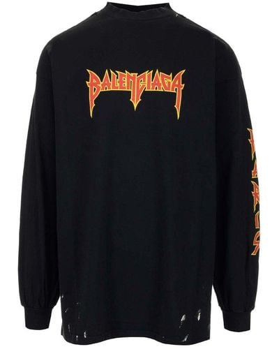 Balenciaga Black "metallica" Sweatshirt