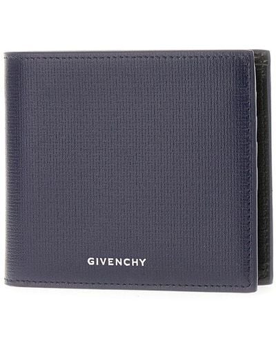 Givenchy Logo Printed Bi-fold Wallet - Blue