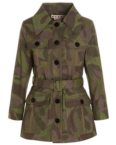 Marni Camouflage Bush Jacket - Green