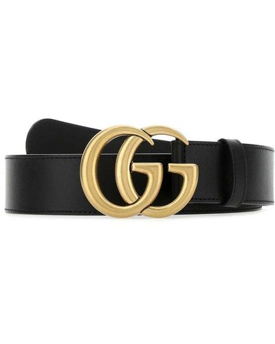 Gucci Gg Marmont Leather Belt - White