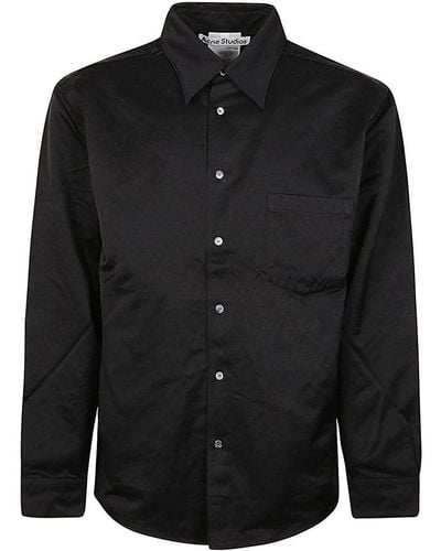 Acne Studios Collared Long-sleeve Shirt - Black