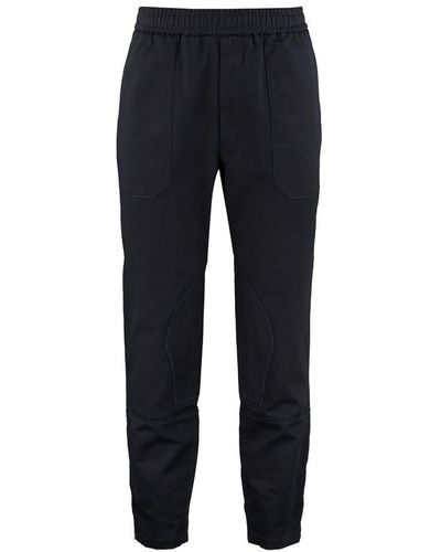 Gucci Logo Embroidered Tapered Leg Track Pants - Blue