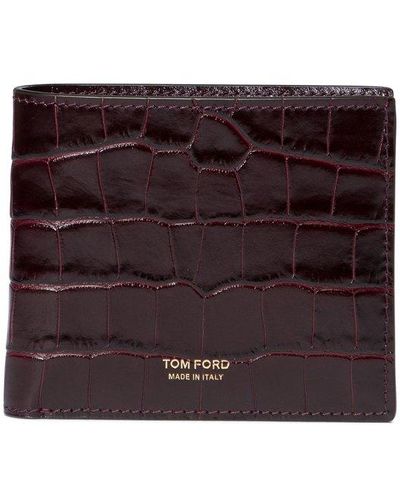 Tom Ford Embossed Logo-printed Wallet - Purple