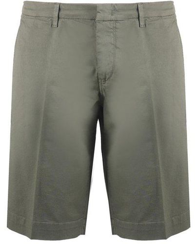 Fay Plain Stretched Bermuda Shorts - Gray