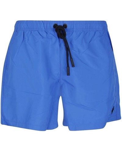 Marcelo Burlon Drawstring Swim Shorts - Blue