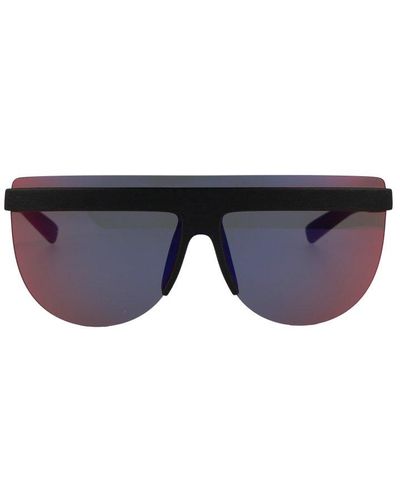 Mykita X Maison Margiela Shield Frame Sunglasses - Blue